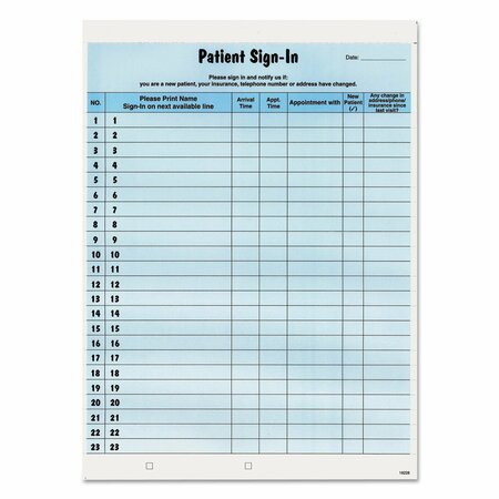 TABBIES Sign In Label Forms, 8.5x11 5/8, PK125 14531